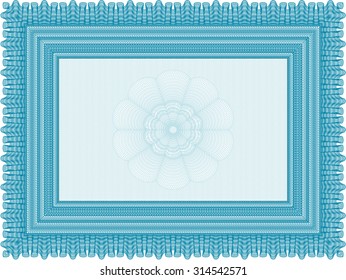 Certificate template. Detailed.Sophisticated design. Easy to print. 