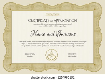 Certificate Template Diploma Modern Design Gift Stock Vector (royalty 