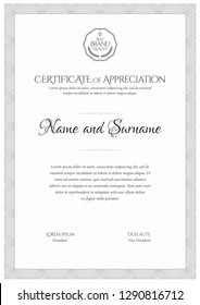  Plantilla de certificado. Diploma de diseño moderno o certificado de regalo. Ilustración vectorial.
