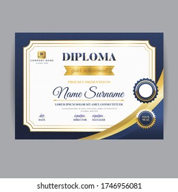 Certificate template. Diploma of modern design or gift certificate. Vector illustration. the Certificate horizontal. modern value design and luxurious layout.