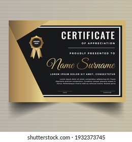 Certificate template. Diploma of modern design or gift certificate