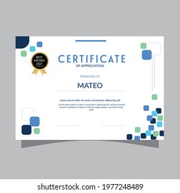 Certificate template. Diploma of modern design or gift certificate. Vector illustration.