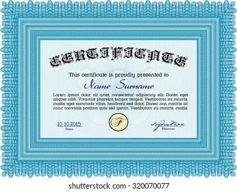 Plantilla de certificado o plantilla de diploma. Con un fondo de calidad. Diseño sofisticado. Patrón vectorial que se utiliza en dinero y certificado.