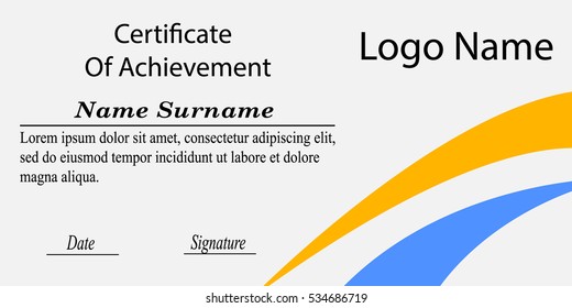 Certificate template, diploma ?4 size