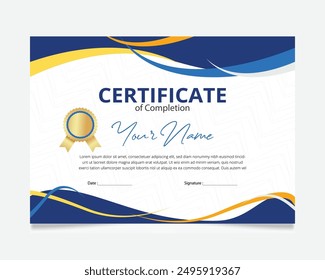 Certificado Plantilla de diploma Stock Vector