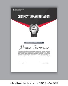 Certificate template ,diploma. Vector illustration
