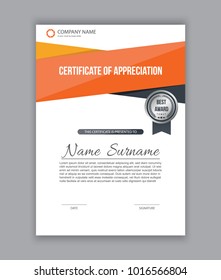 Certificate template ,diploma. Vector illustration