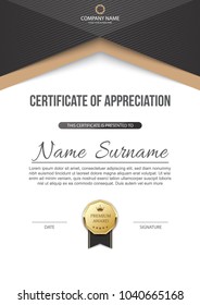 Certificate template, diploma. Vector illustration