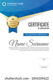 Certificate template, diploma. Vector illustration