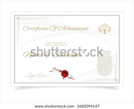 Certificate template diploma vintage border award background, Winner achievement certificate design collection