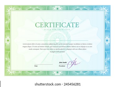 Certificate. Template diplomas, currency. Vector