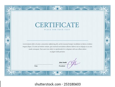 Certificate. Template diplomas, currency. Vector