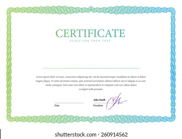 Certificate. Template diplomas, currency. Vector