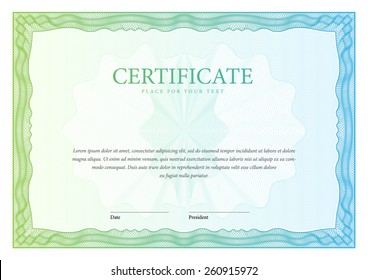 Modern Certificate Template Diplomas Currency Vector Stock Vector ...