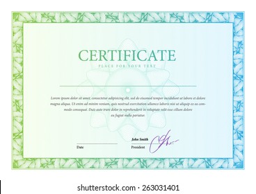 Certificate Template Diplomas Currency Vector Stock Vector Royalty Free