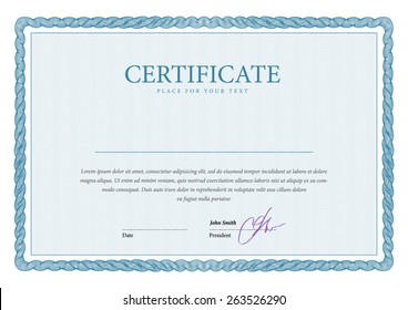 Certificate. Template diplomas, currency. Vector