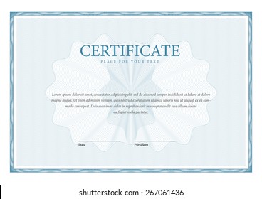 Certificate. Template diplomas, currency. Vector