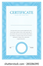 Certificate. Template diplomas, currency. Vector