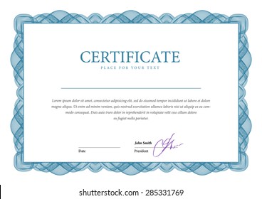 Certificate. Template diplomas, currency. Vector