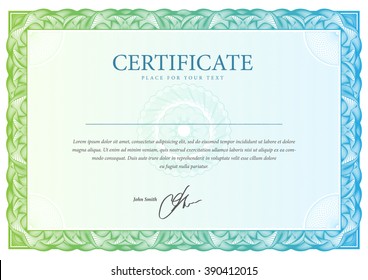 Certificate. Template diplomas, currency. Vector