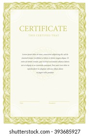 Certificate. Template diplomas, currency. Vector