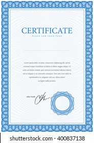 Certificate. Template diplomas, currency. Vector