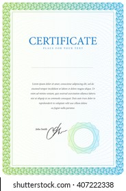 Certificate. Template diplomas, currency. Vector