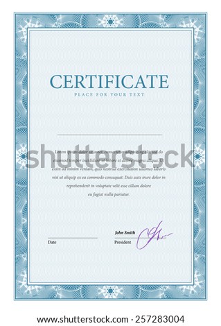 Certificate. Template diplomas, currency. Vector