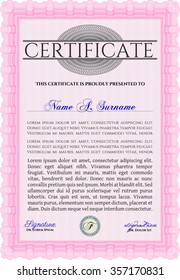 Certificate template. Easy to print. Modern design. Vector certificate template.