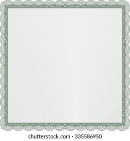 Certificate template. Elegant design. Money style.Printer friendly. 