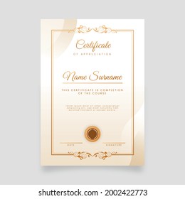 Certificate Template with Elegant Elements. 