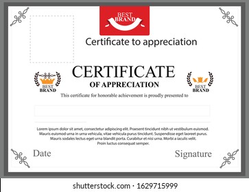 Certificate template and element vector.