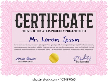 certificate template eps10 jpg of achievement diploma vector illustration design completion