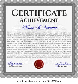 certificate template eps10 jpg of achievement diploma vector illustration design completion