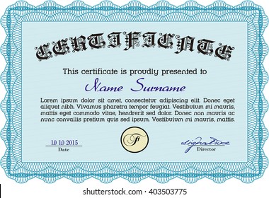 certificate template eps10 jpg of achievement diploma vector illustration design completion