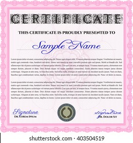 certificate template eps10 jpg of achievement diploma vector illustration design completion