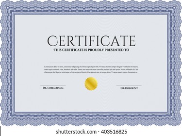 certificate template eps10 jpg of achievement diploma vector illustration design completion