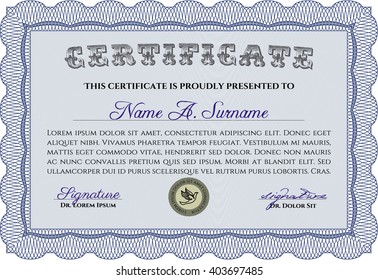 certificate template eps10 jpg of achievement diploma vector illustration design completion