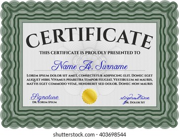 certificate template eps10 jpg of achievement diploma vector illustration design completion