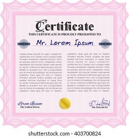 certificate template eps10 jpg of achievement diploma vector illustration design completion
