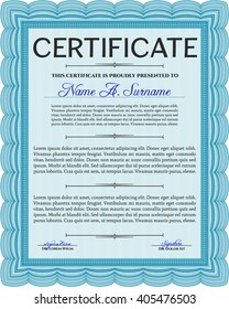 certificate template eps10 jpg of achievement diploma vector illustration design completion