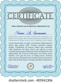 certificate template eps10 jpg of achievement diploma vector illustration design completion