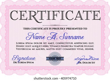 certificate template eps10 jpg of achievement diploma vector illustration design completion