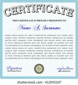 certificate template eps10 jpg of achievement diploma vector illustration design completion