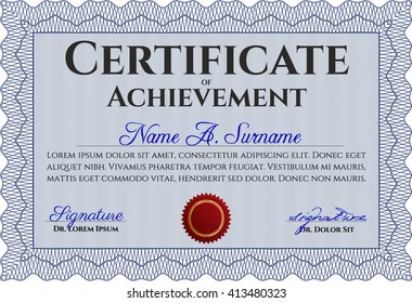 certificate template eps10 jpg of achievement diploma vector illustration design completion