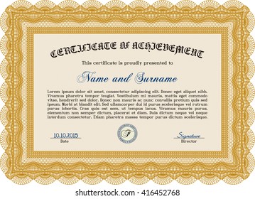 certificate template eps10 jpg of achievement diploma vector illustration design completion
