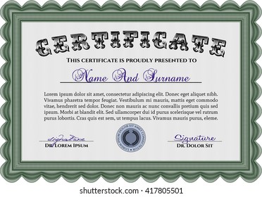 certificate template eps10 jpg of achievement diploma vector illustration design completion
