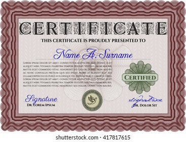 certificate template eps10 jpg of achievement diploma vector illustration design completion