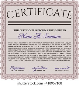 certificate template eps10 jpg of achievement diploma vector illustration design completion