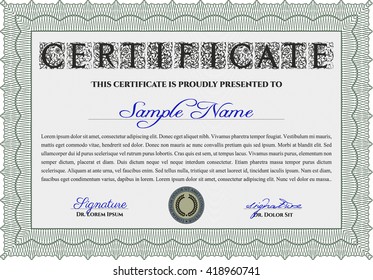 certificate template eps10 jpg of achievement diploma vector illustration design completion